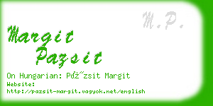 margit pazsit business card